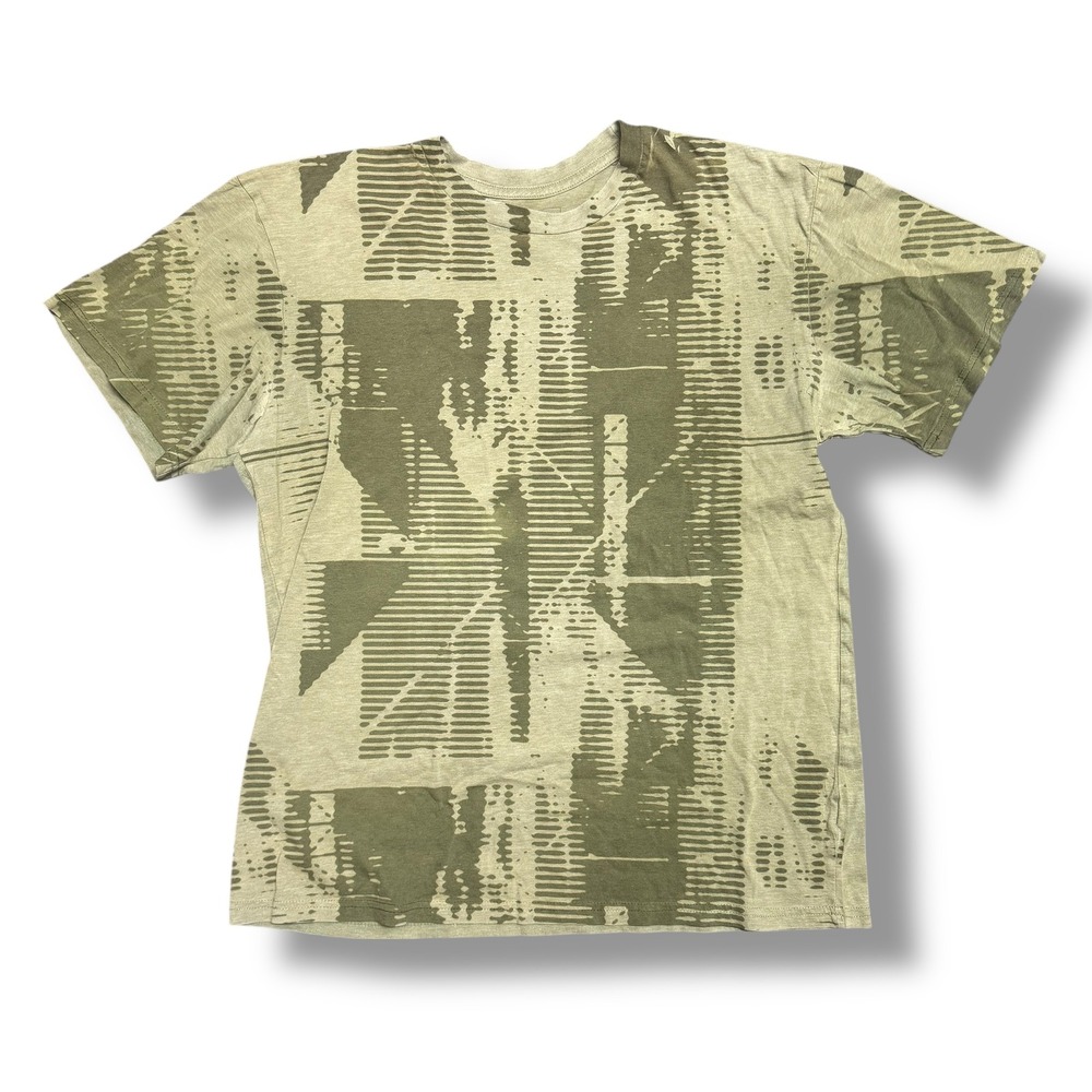 Oakley Regular Fit Geometric Camo Graphic‎ Tee – Heather Olive Green L
